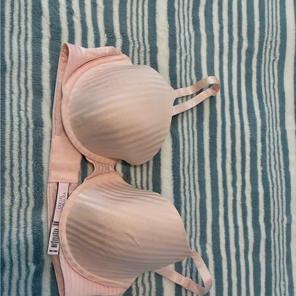 Victoria's Secret Light Pink Striped Bra
